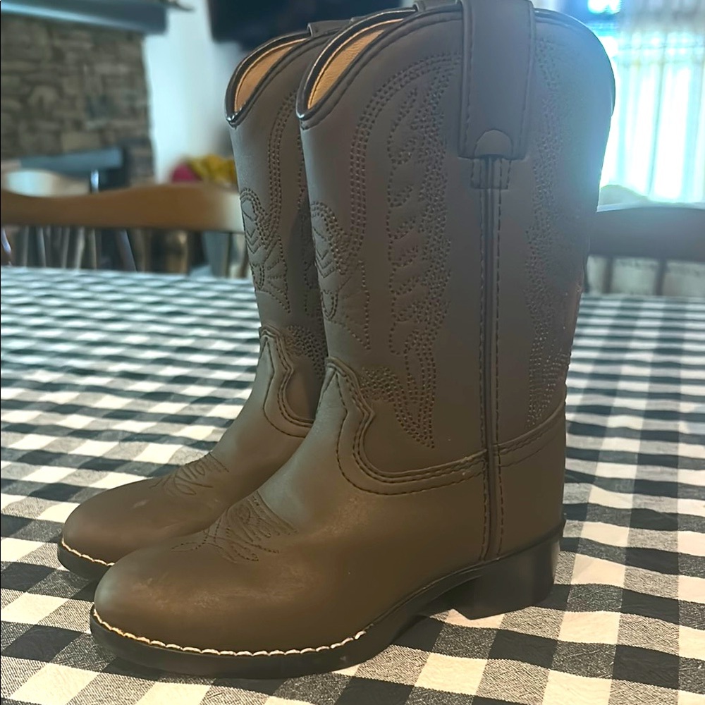 Durango faux Leather Cowboy Boots little kids